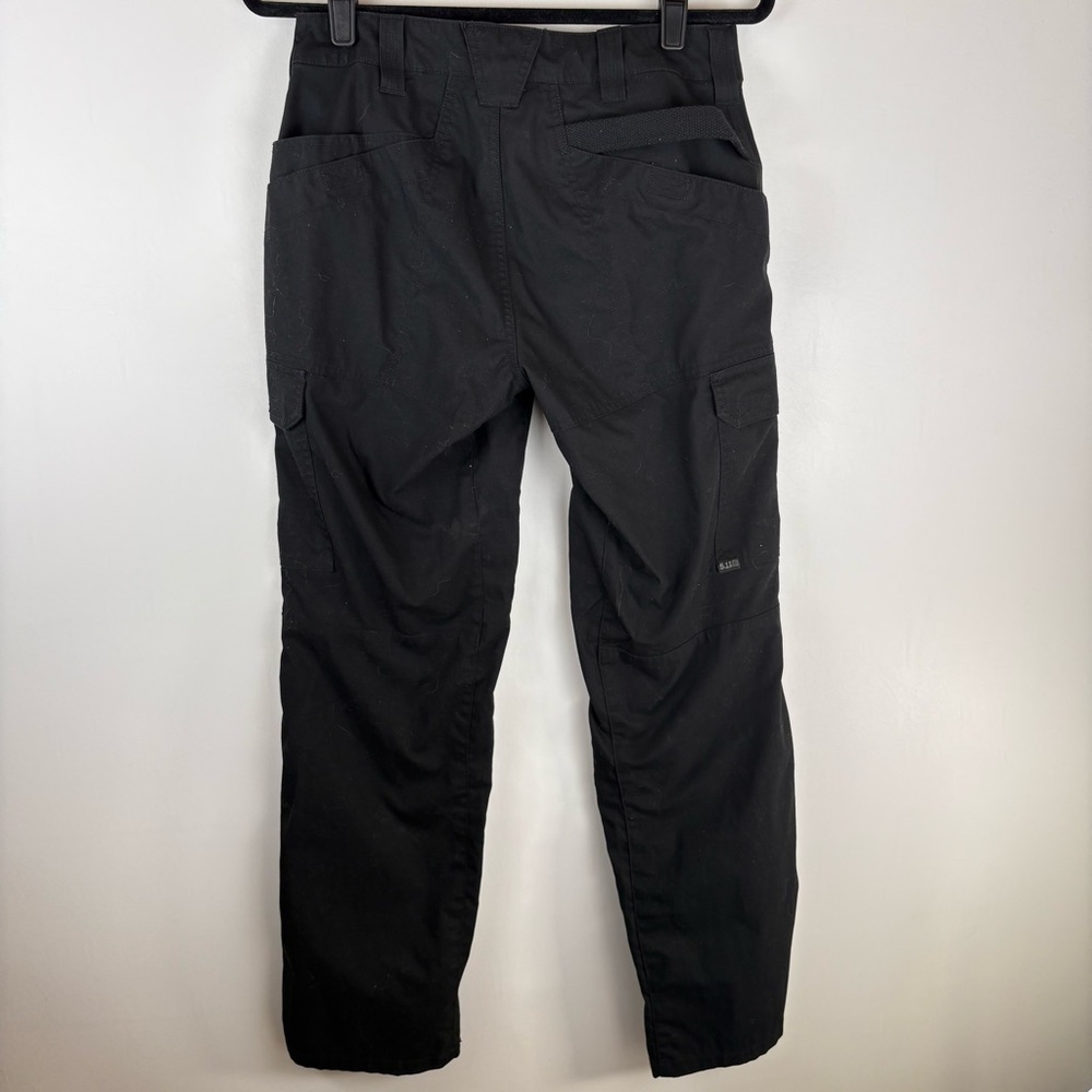 5.11 Tactical Pants Women 4 Black Cargo Straight Leg Workwear Pockets 31” Inseam - Picture 2 of 11